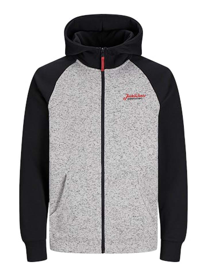 Jack & Jones Sweatjacke in Schwarz/ Grau günstig kaufen