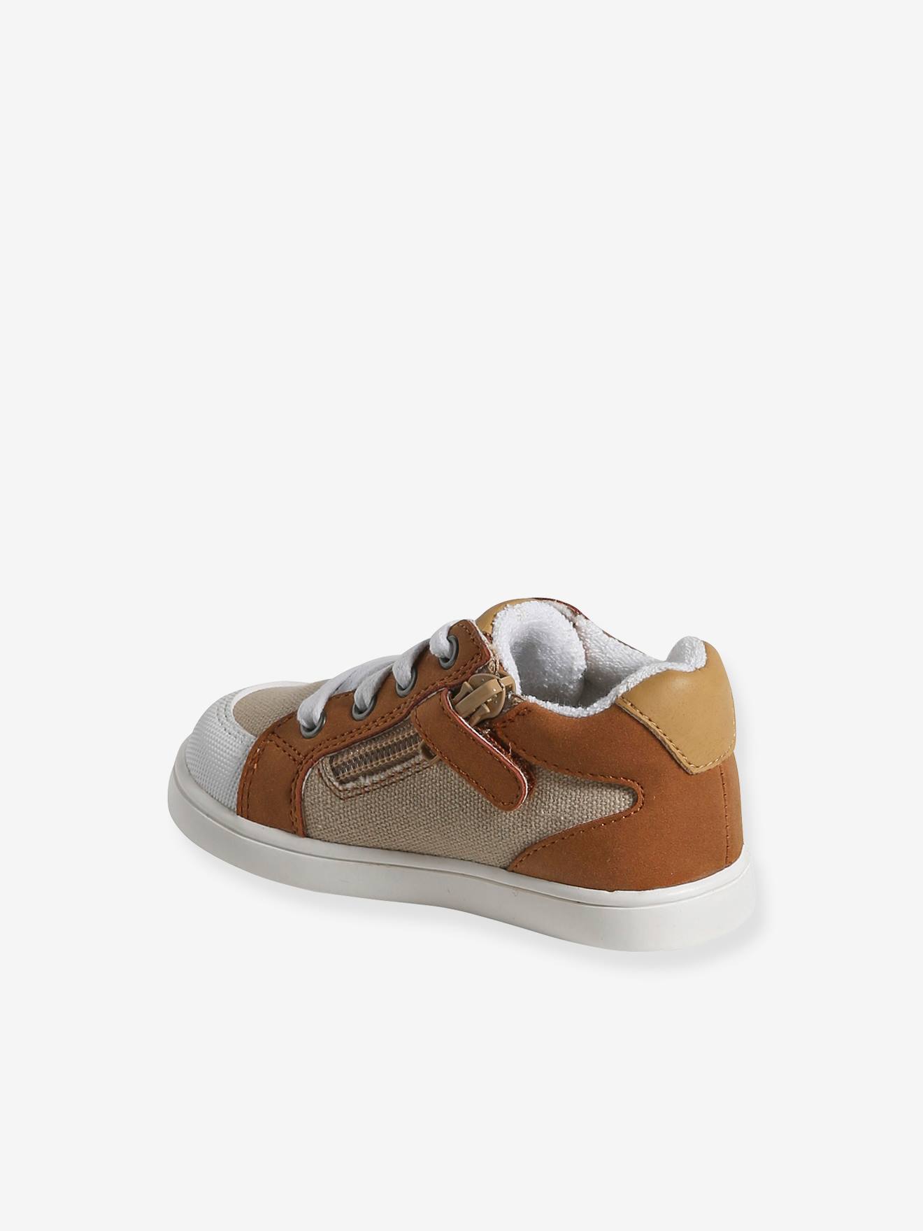 Vertbaudet Baby Sneakers mit Reißverschluss - beige