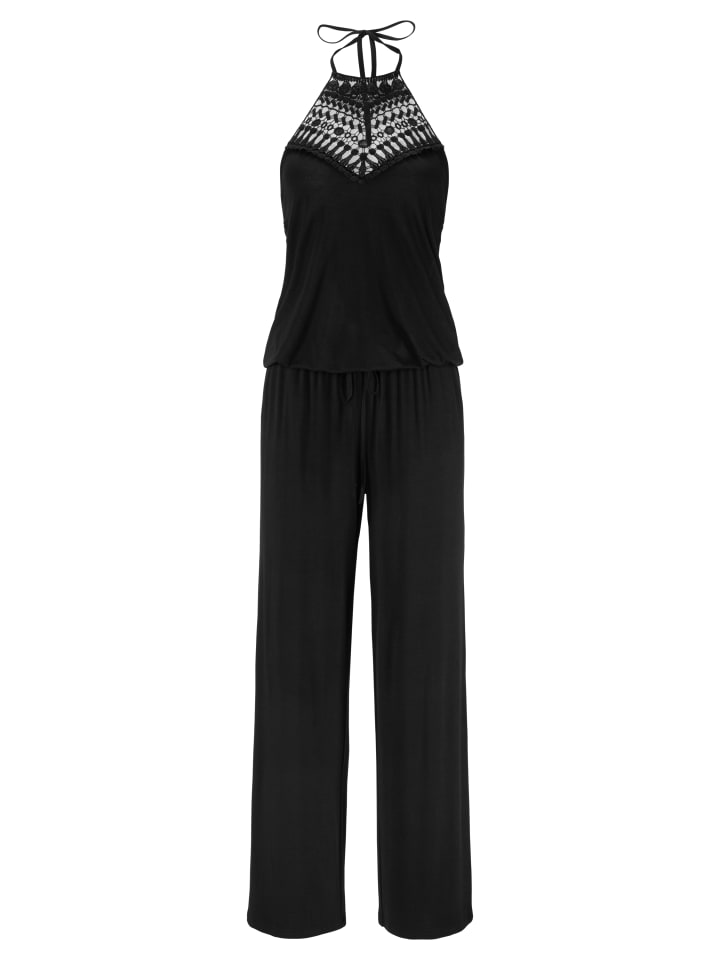 LASCANA Neckholder-Overall in schwarz günstig kaufen