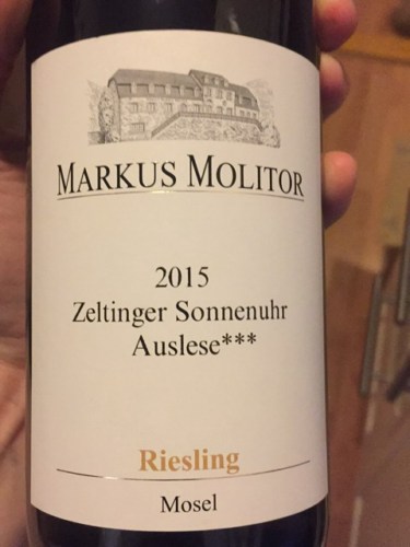 Markus MolitorZeltinger Sonnenuhr Riesling Auslese Feinherb 2015