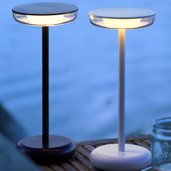 LED-Akku-Tischleuchte Nevio, weiß