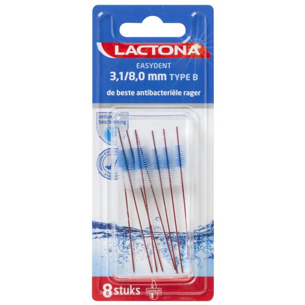 Lactona Easydent B 3,1/8,0 mm Ragers 8 stuks