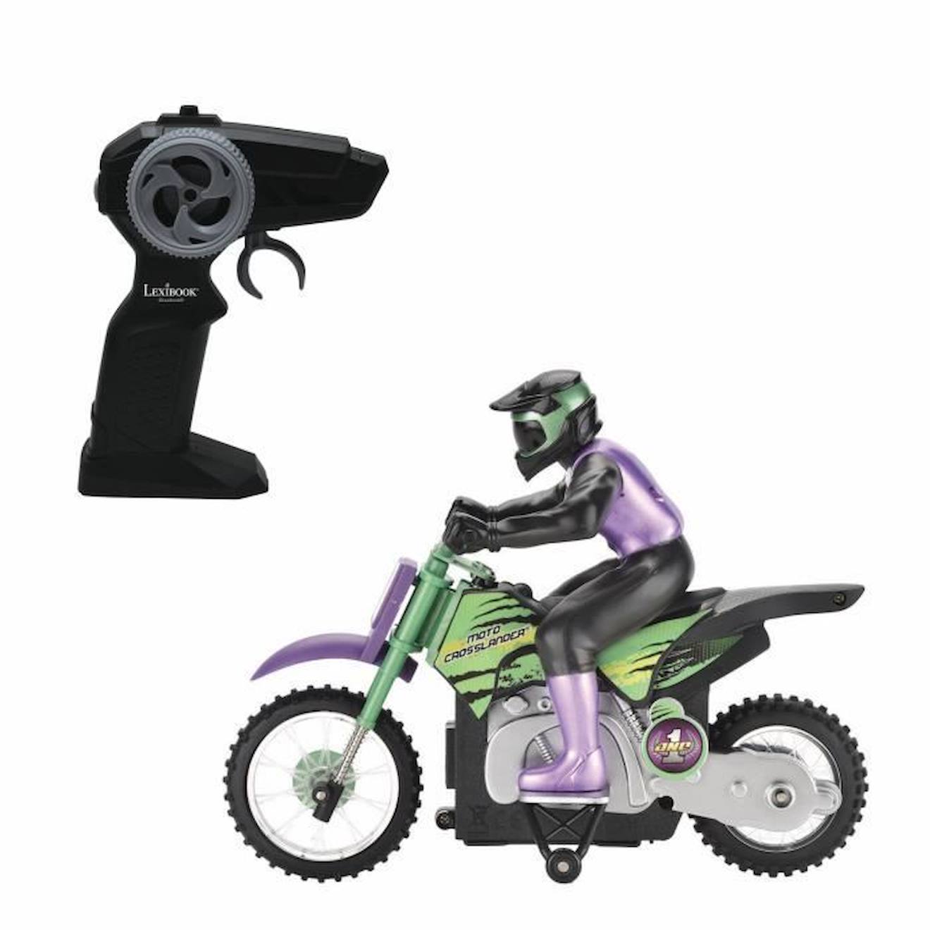 Une motocross au rythme effréné et aux cascades épatantes ! Radiocommande 2.4 Ghz noir