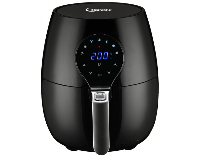 Topmatic Heißluftfritteuse AF-1450 in schwarz, 3.5 Liter/800 Gramm Fassungsvermögen 1450W