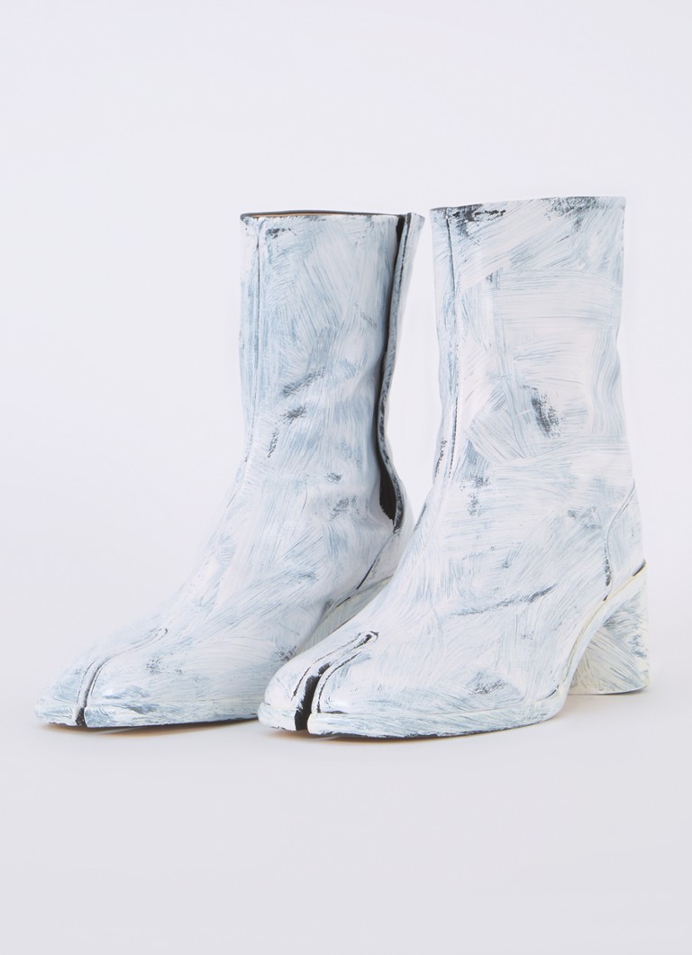 Skórzane botki Maison Margiela Tabi Bianchetto