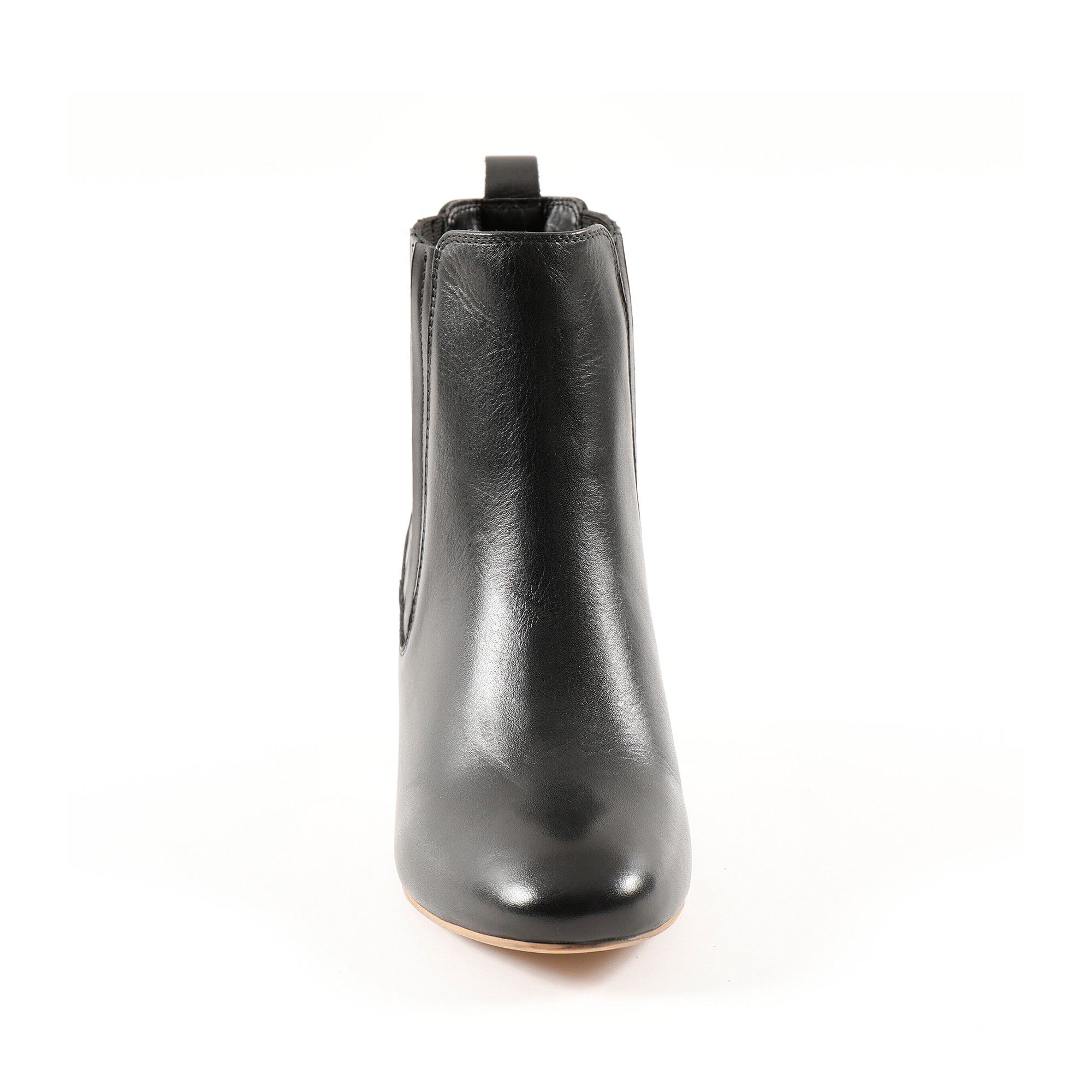 Boots à talon en cuir