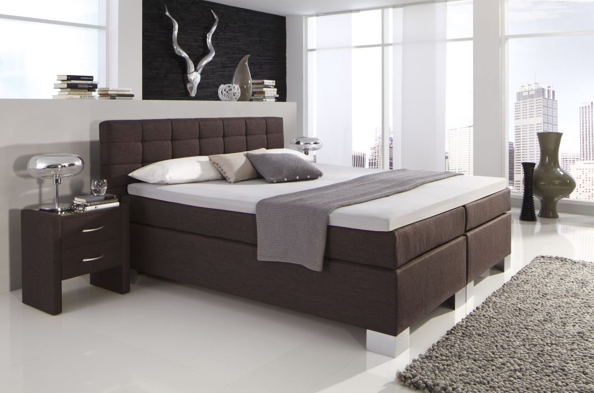 Boxspringbett Boston Anthrazit 180 x 200 cm