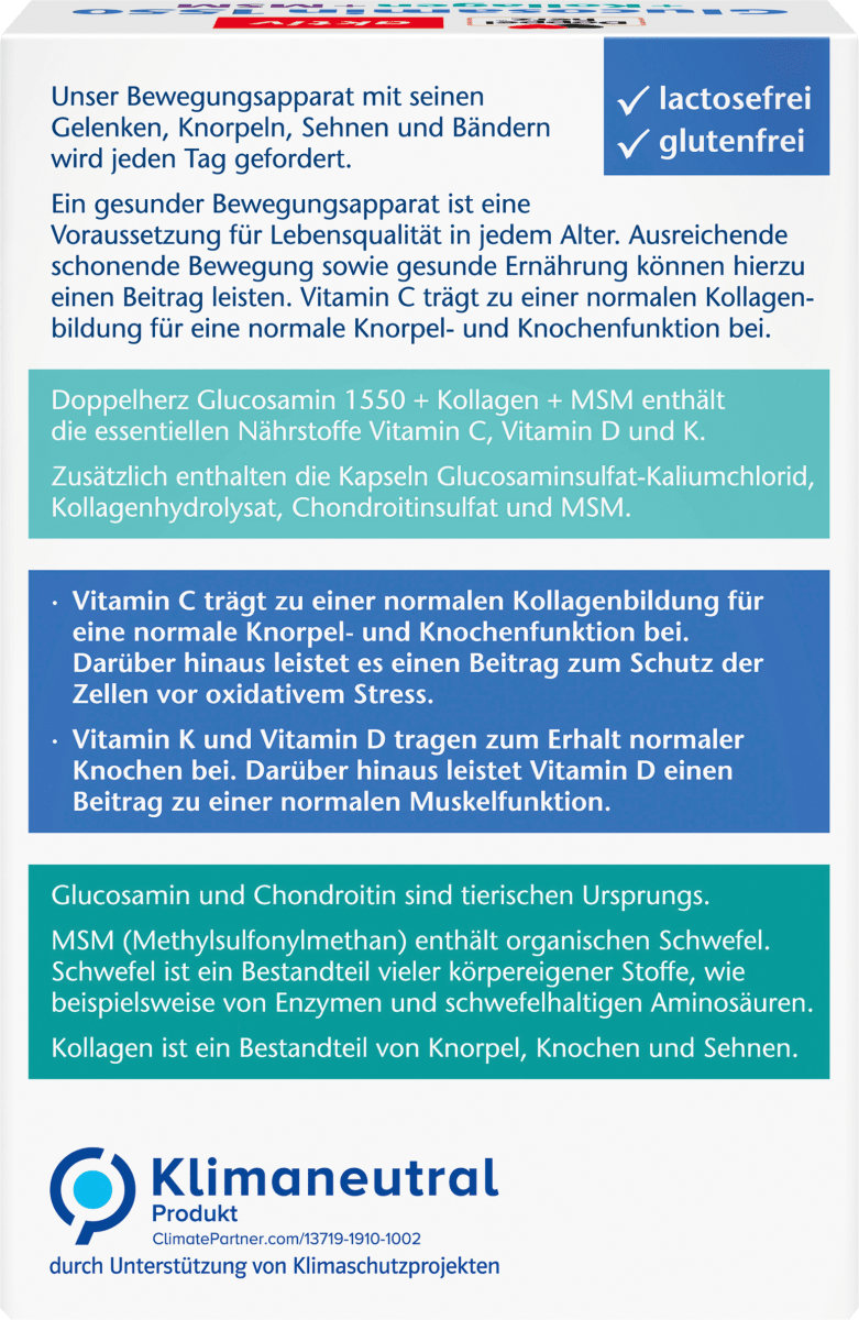 Glucosamin 1550 Kapseln  100 St, 114 g