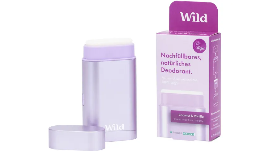 Wild Deodorant Coconut & Vanilla Startpaket 40 g