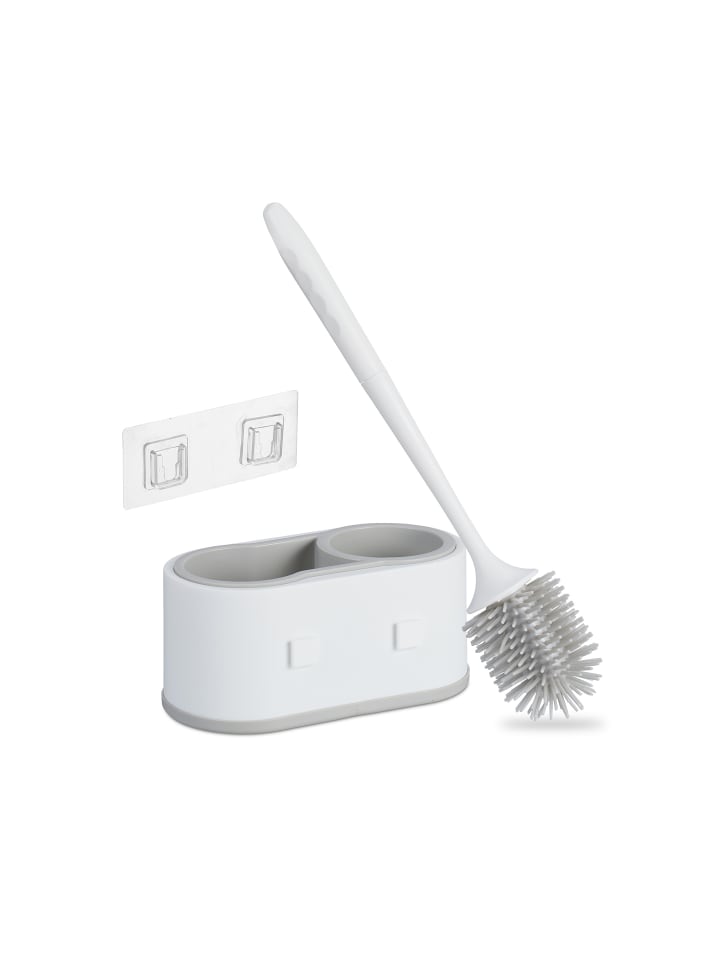 relaxdays Toilettenbürste in Weiß/ Grau günstig kaufen onesize