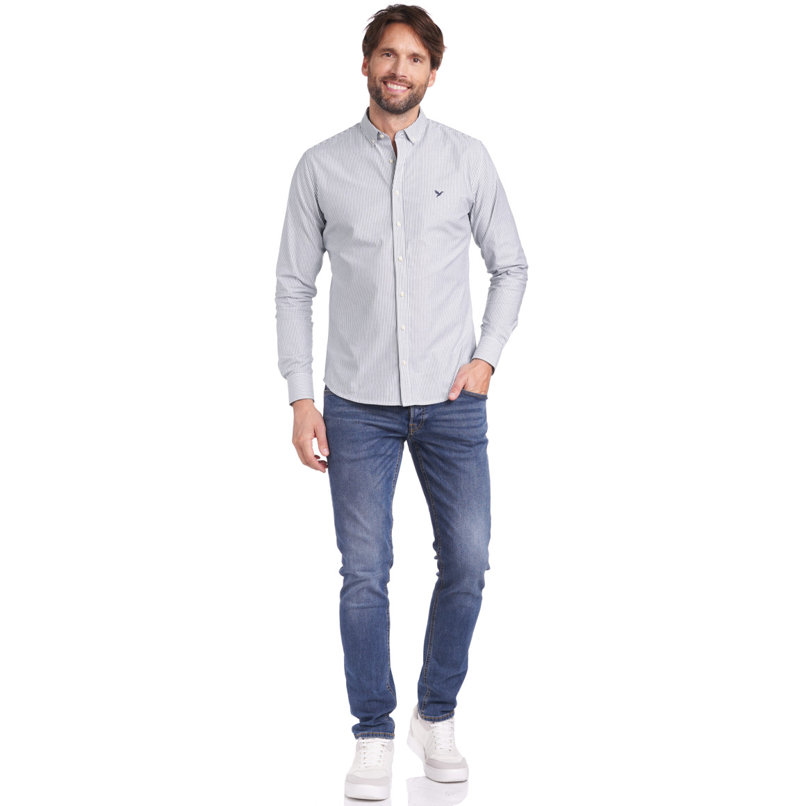 Herren Hemd mit Button-down-Kragen