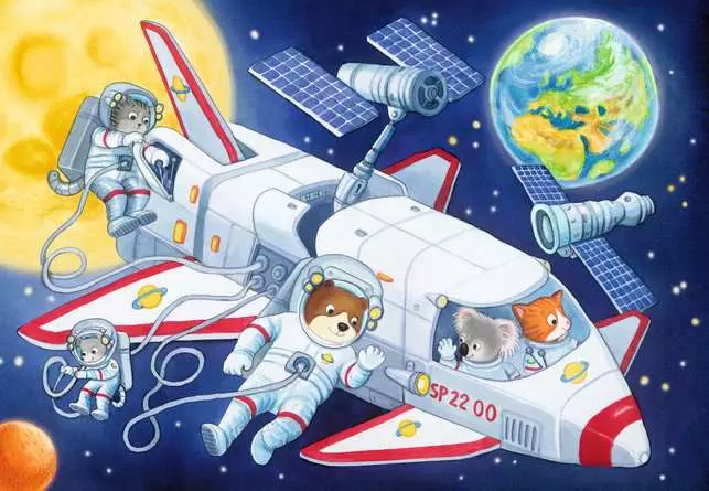 Kinderpuzzle ab 4 Jahren - Reise durch den Weltraum - 24 Teile