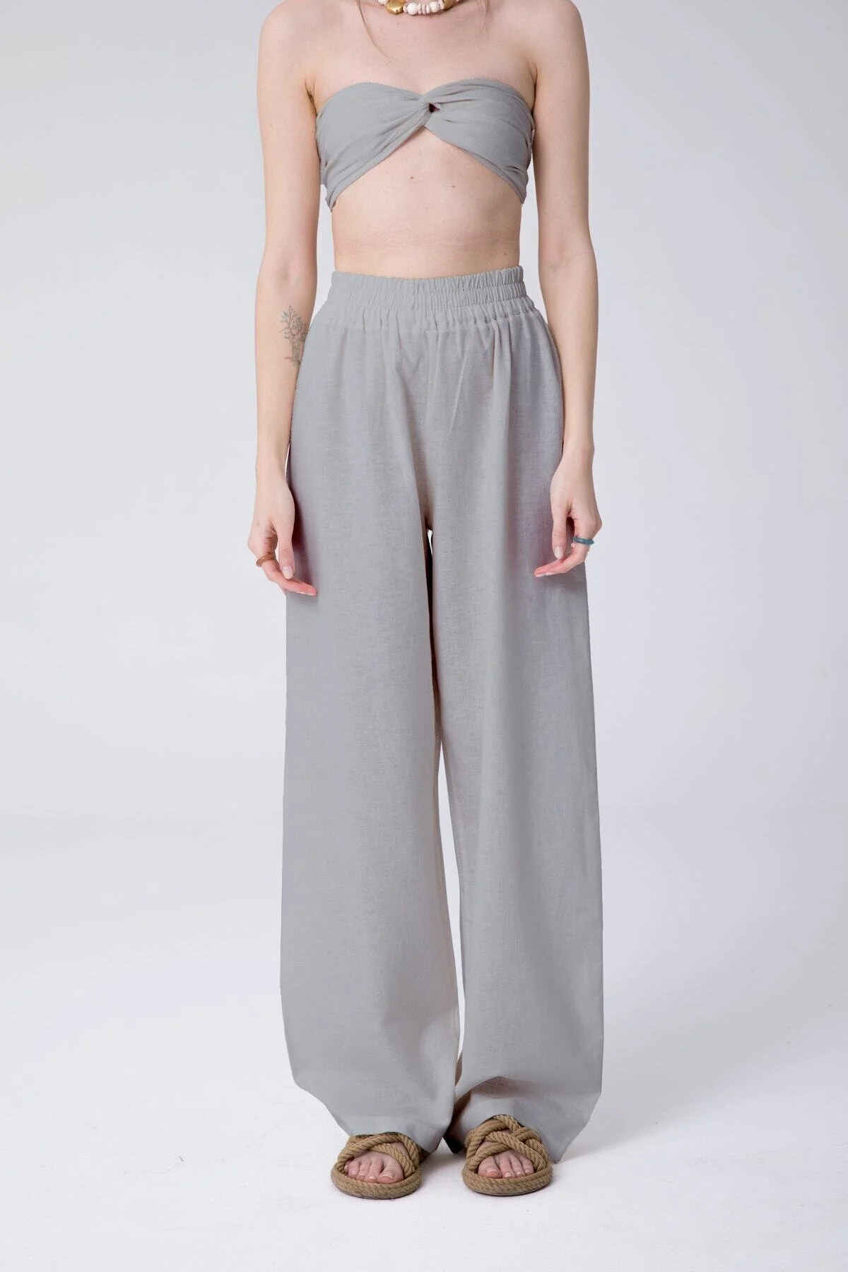 SHEISMONO  Leinenhose Maia Grau