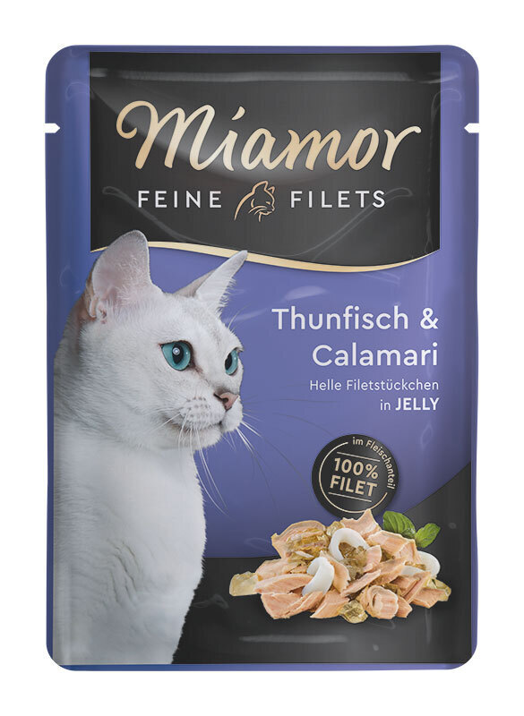 Miamor Nassfutter Miamor Feine Filets in Jelly Thunfisch & Calamari 96x100 g