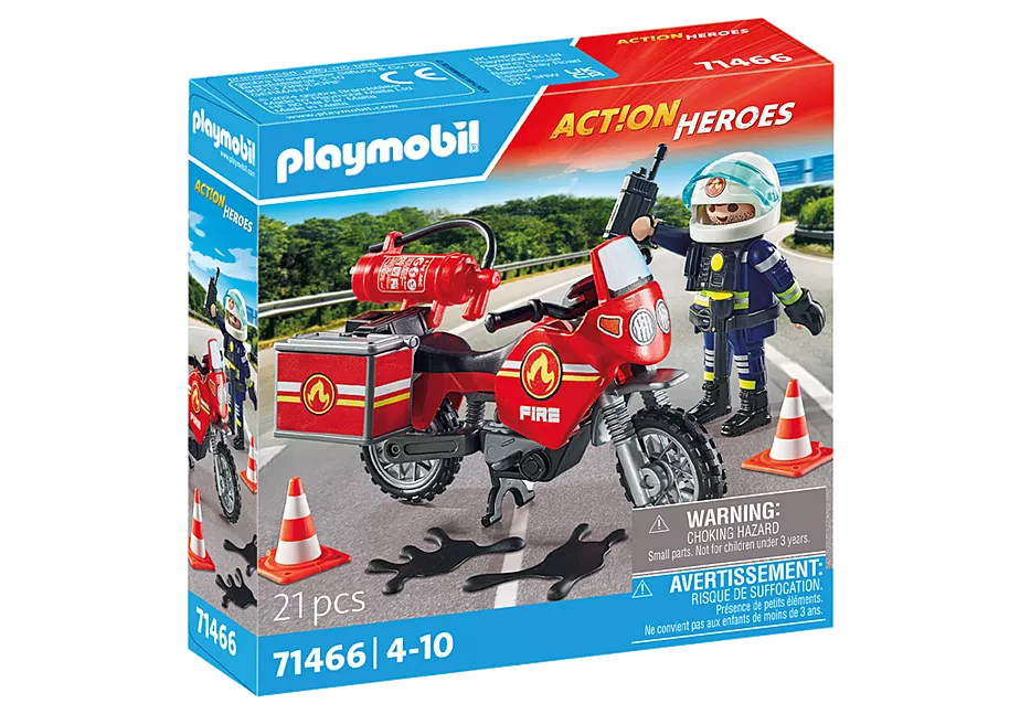 Feuerwehrmotorrad am Unfallort