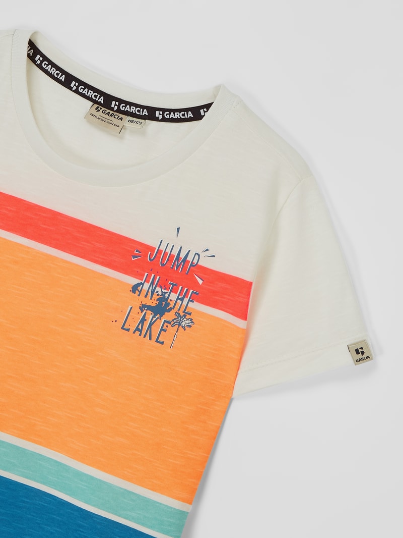 T-Shirt mit Message in offwhite