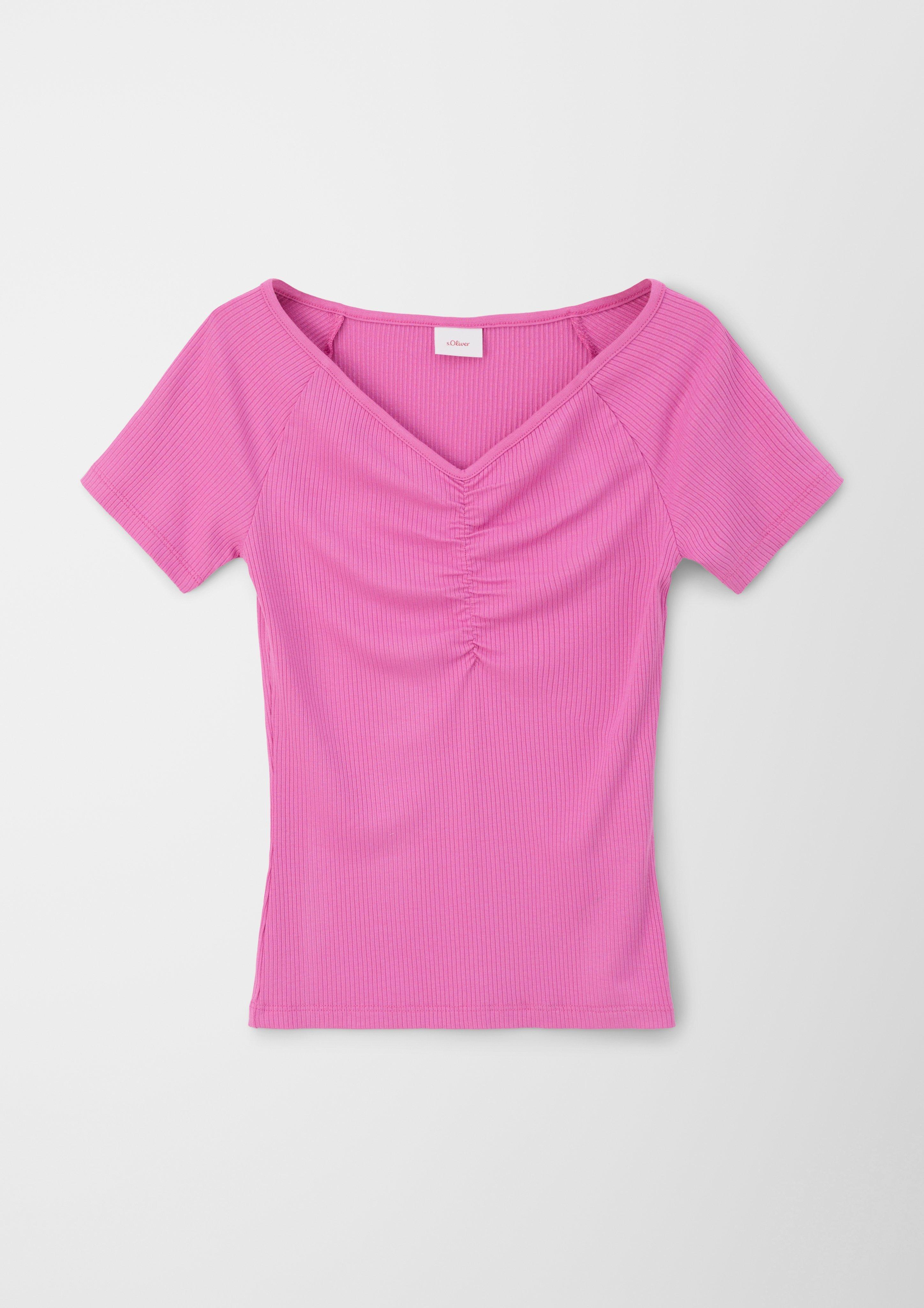 T-Shirt mit Raffung  2130425-4451