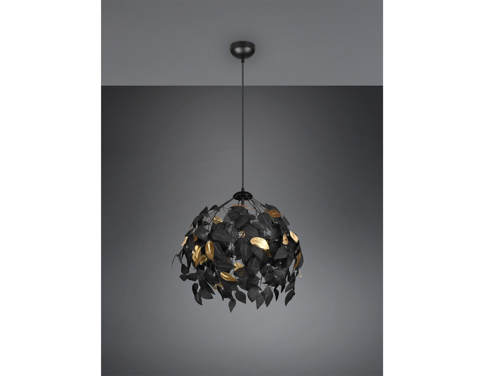 meineWunschleuchte LED Pendelleuchte, Dimmfunktion, LED wechselbar, Warmweiß, Ausgefallene Designer-lampen hängend für über-n Esstisch Schwarz Ø38cm