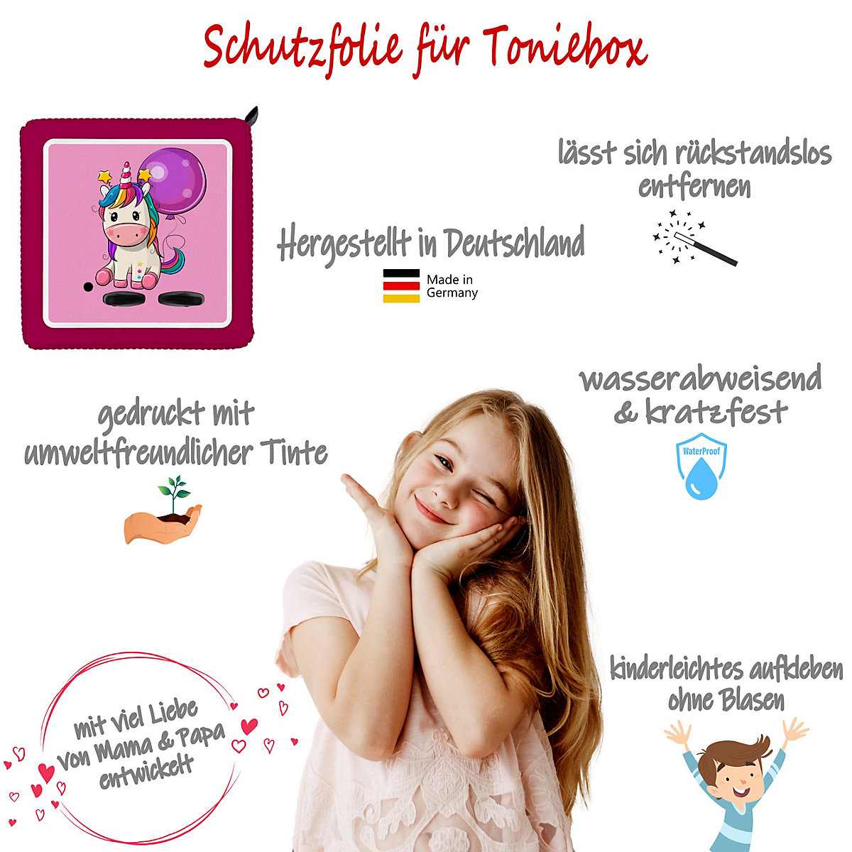 Schutzfolie für Toniebox, Dekofolie für Toniebox, Toniebox Aufkleber