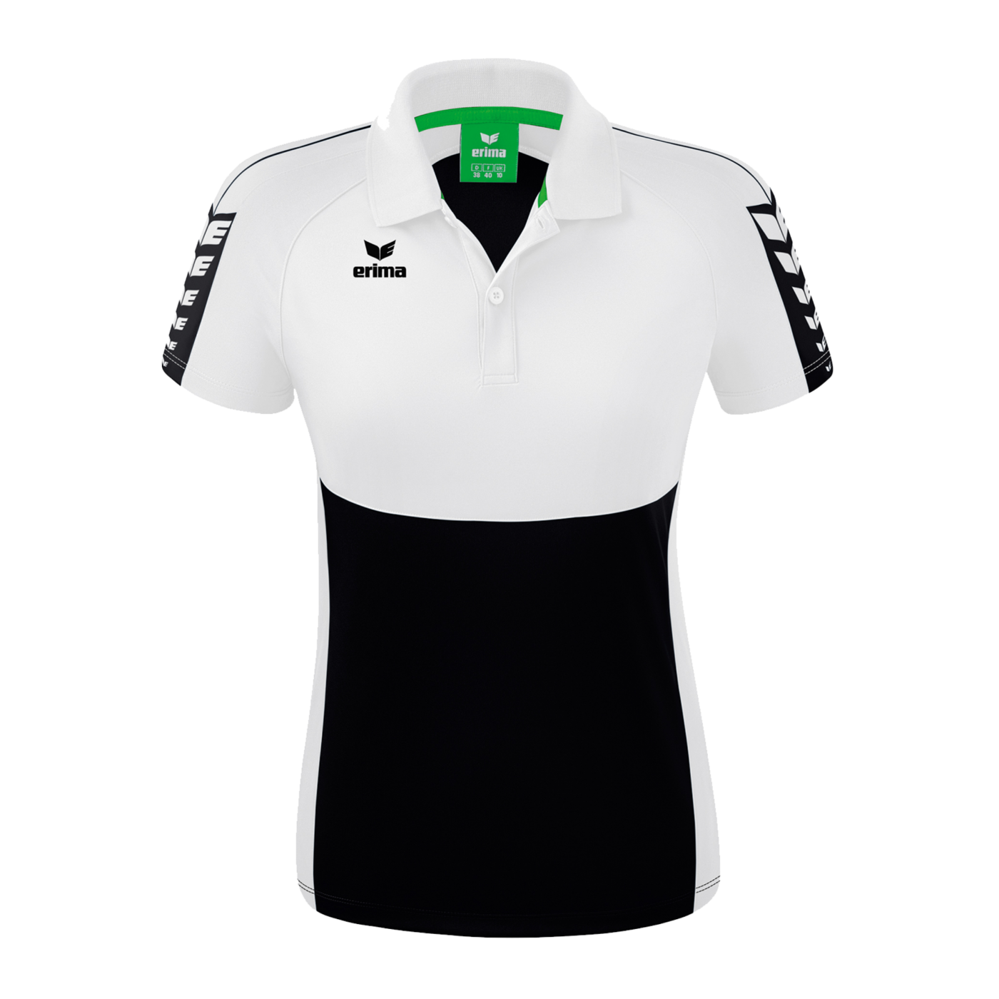 Erima Six Wings Poloshirt Damen Schwarz Weiss