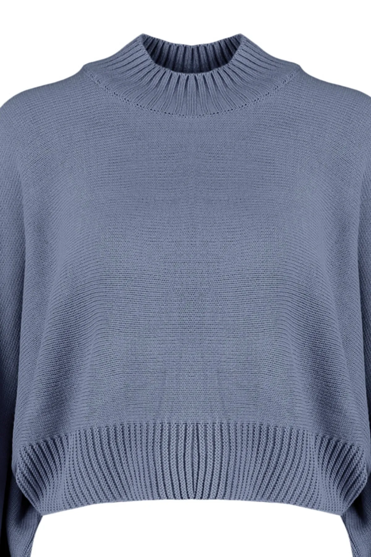 Trendyol Collection  Anthrazitfarbener Strickpullover mit Fledermausärmeln TWOAW23KZ01838