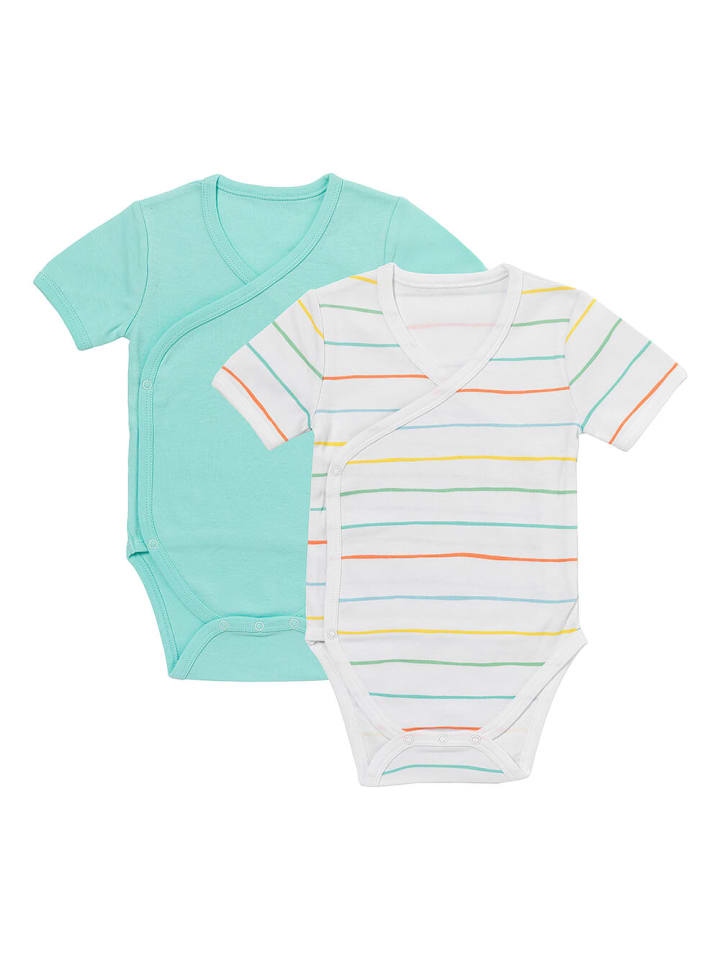 Schlummersack Bio Baby-Wickelbodys kurzarm 2er-Pack in Weiß günstig kaufen 92