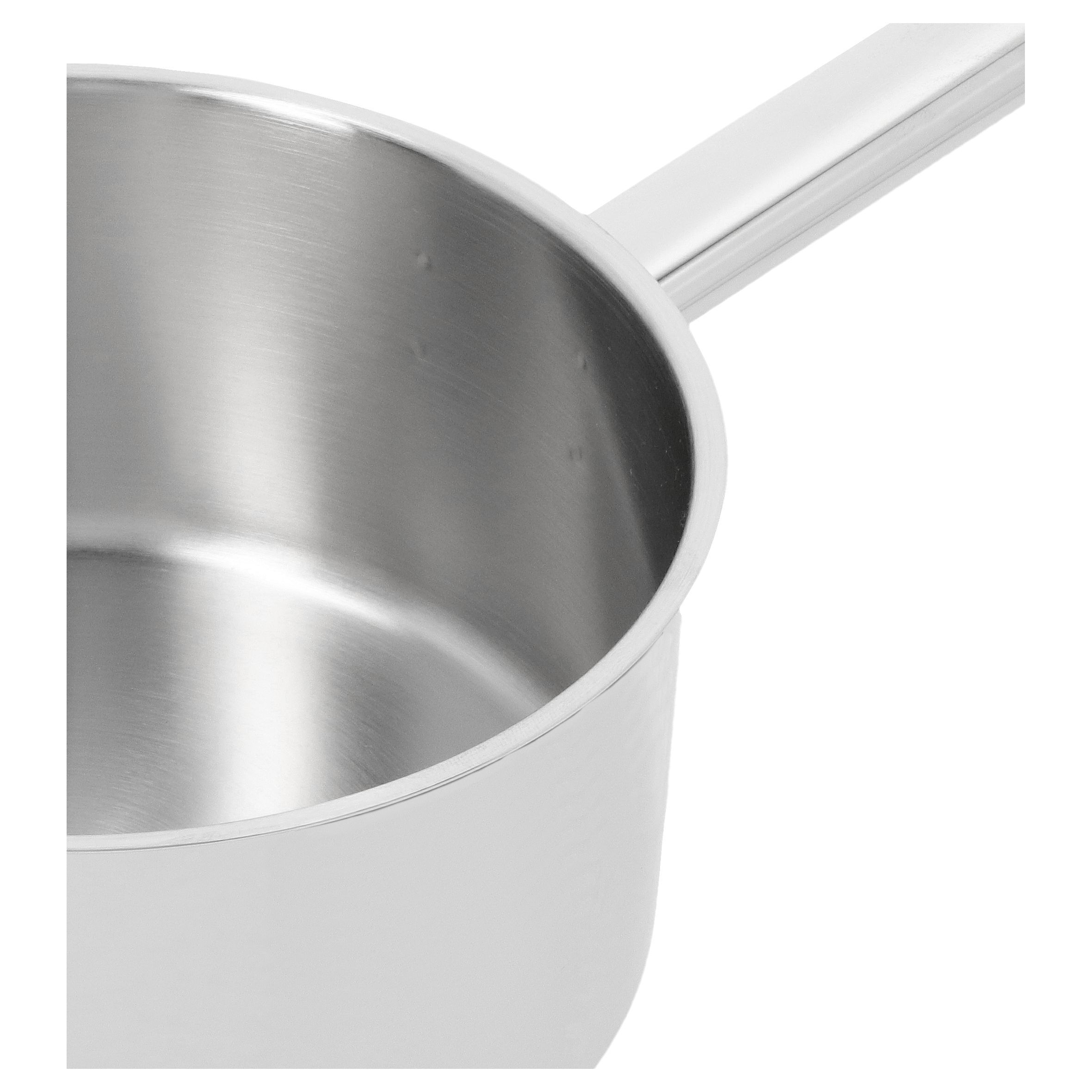 Stieltopf mit Deckel 18 cm, 18/10 Edelstahl, Silber