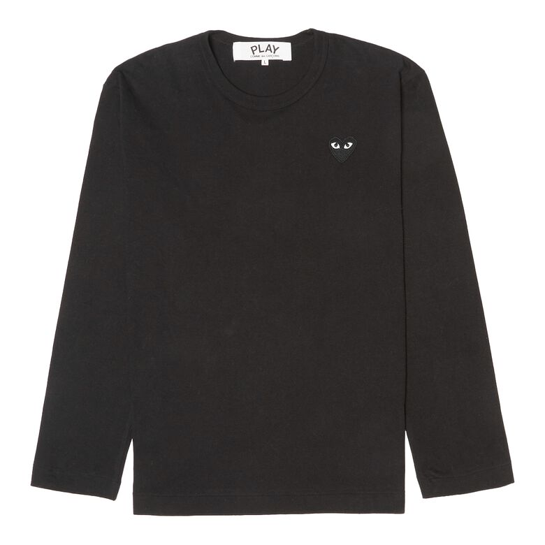 Comme des Garcons Play Play Black Heart Long Sleeve T-Shirt black