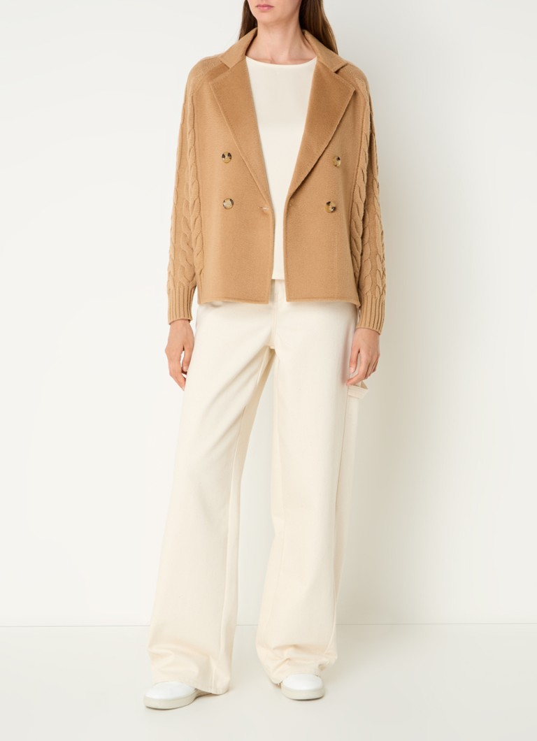Gilet MaxMara en maille torsadée mélangée au cachemire