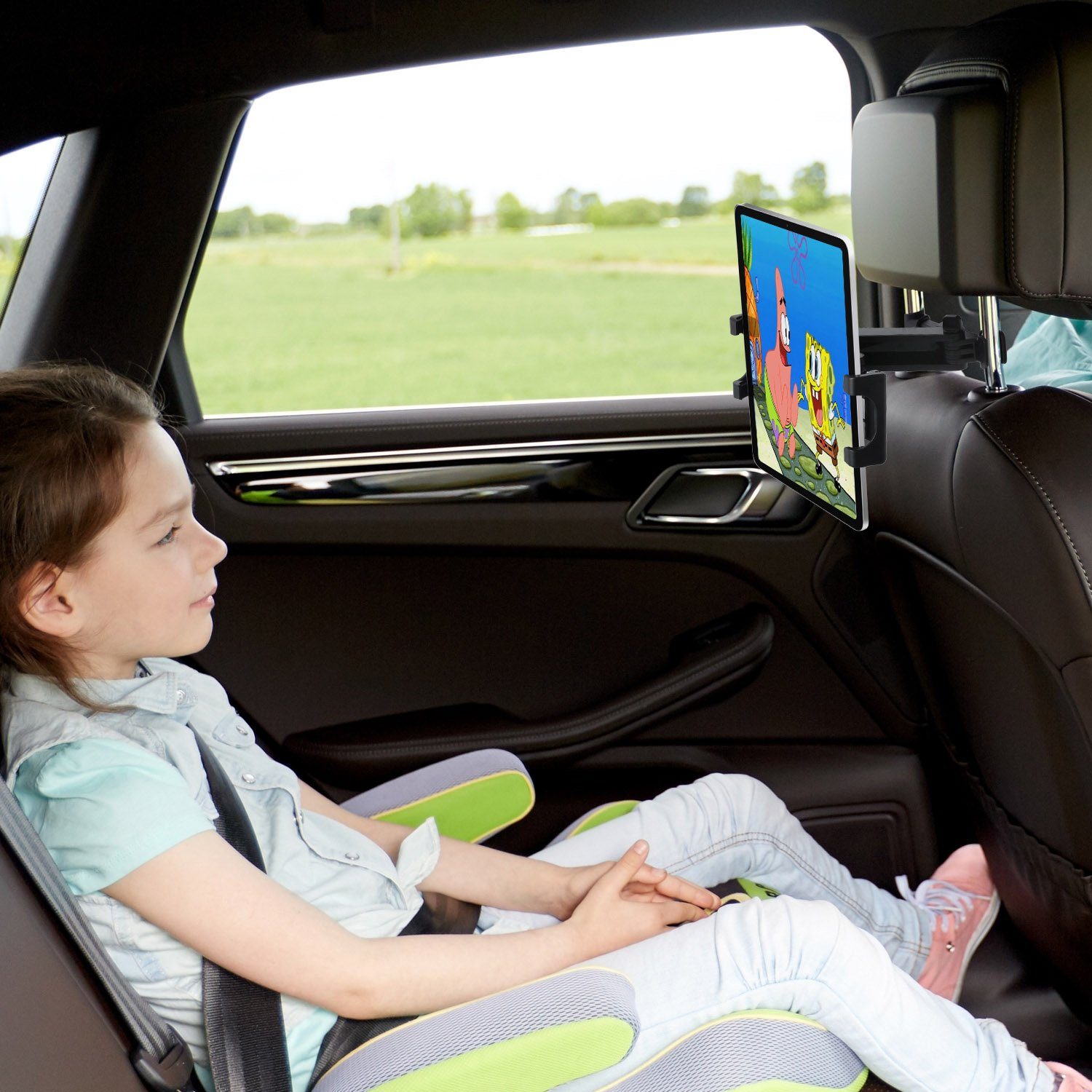 Wicked Chili Ausziehbare KFZ-Kopfstützen Halterung für iPad Tablet-Halterung, (bis 13 Zoll, 1er Set, 1-tlg., Universal Auto Tablet Halterung, vibrationsfrei, ausziebhar, stabil, r)