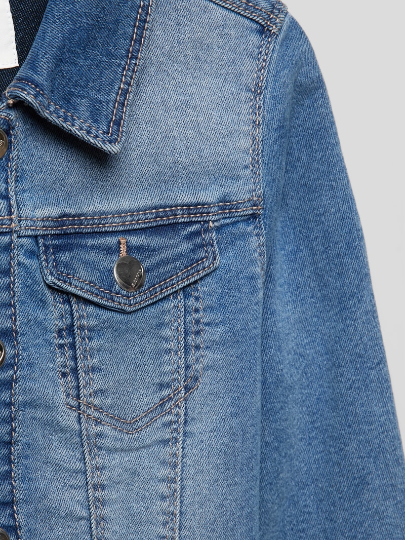Jeansjacke mit Brusttaschen in blau