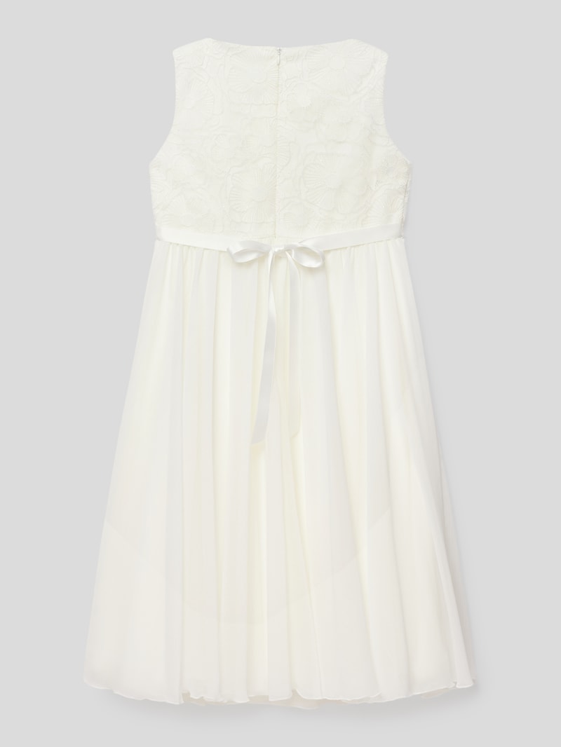 Kommunionskleid mit Spitzenbesatz in offwhite