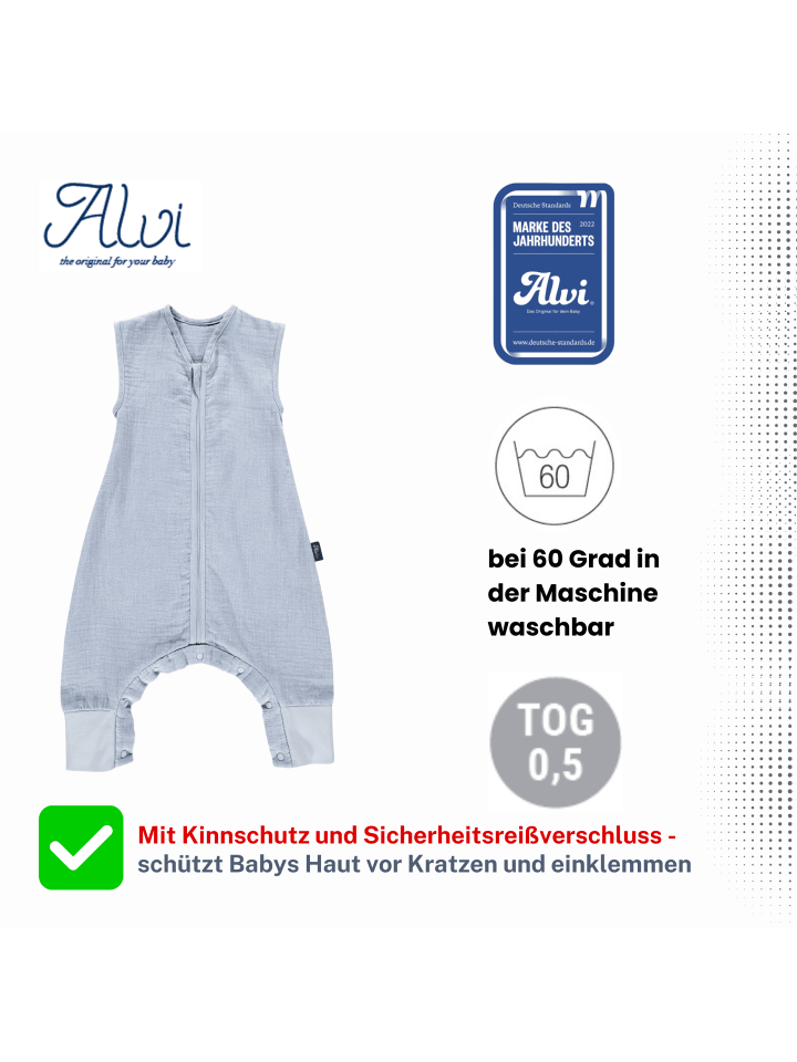 Kinderhaus Blaubär Mull Sleep-Overall Schlafsack light TOP in Sky Way günstig kaufen