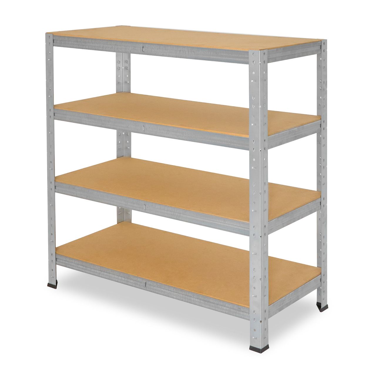 Shelfplaza HOME 115x120x50cm Schwerlastregal in verzinkt mit 4 Böden
