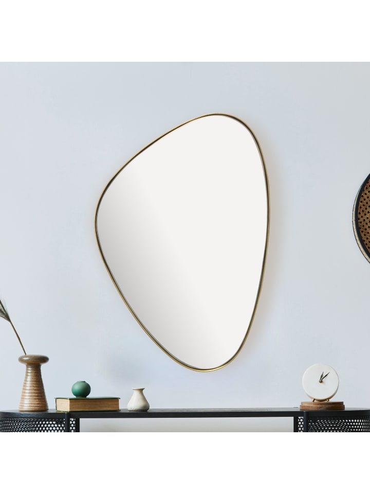 KADIMA DESIGN Wandspiegel Asymmetrisch 46x70 cm Metall Design Hängespiegel , günstig kaufen onesize
