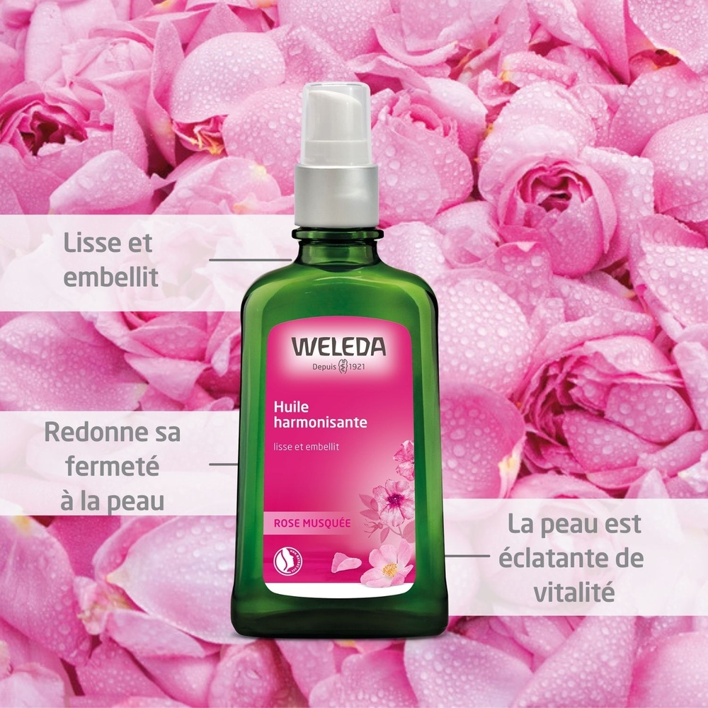 WELEDA Rose musquée Huile harmonisante - 100 ml (flacon pompe) Huiles