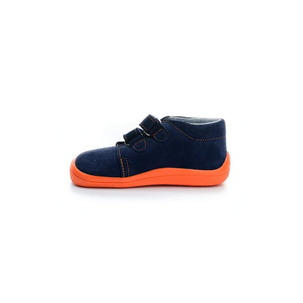 Beda Mandarine mit Membran (BF 0001/W/M/FW) dunkel blaue Barfuß-Stiefeletten