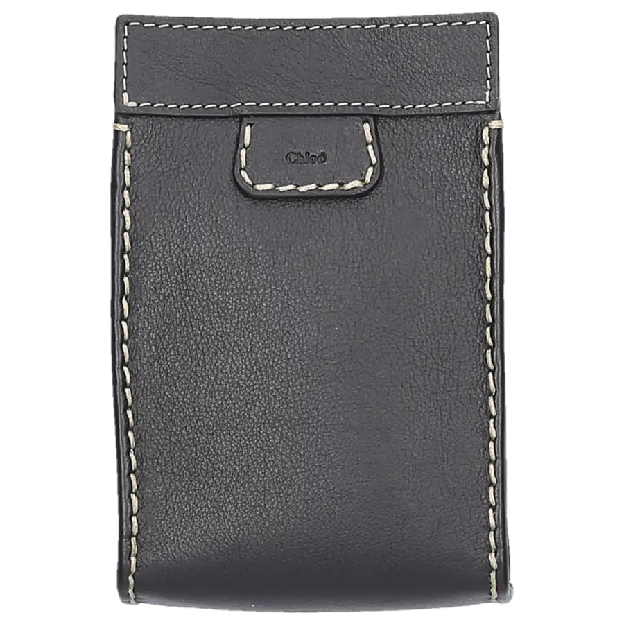 Chloé - Schultertasche EDITH SMARTPHONE Buffelleder - schwarz