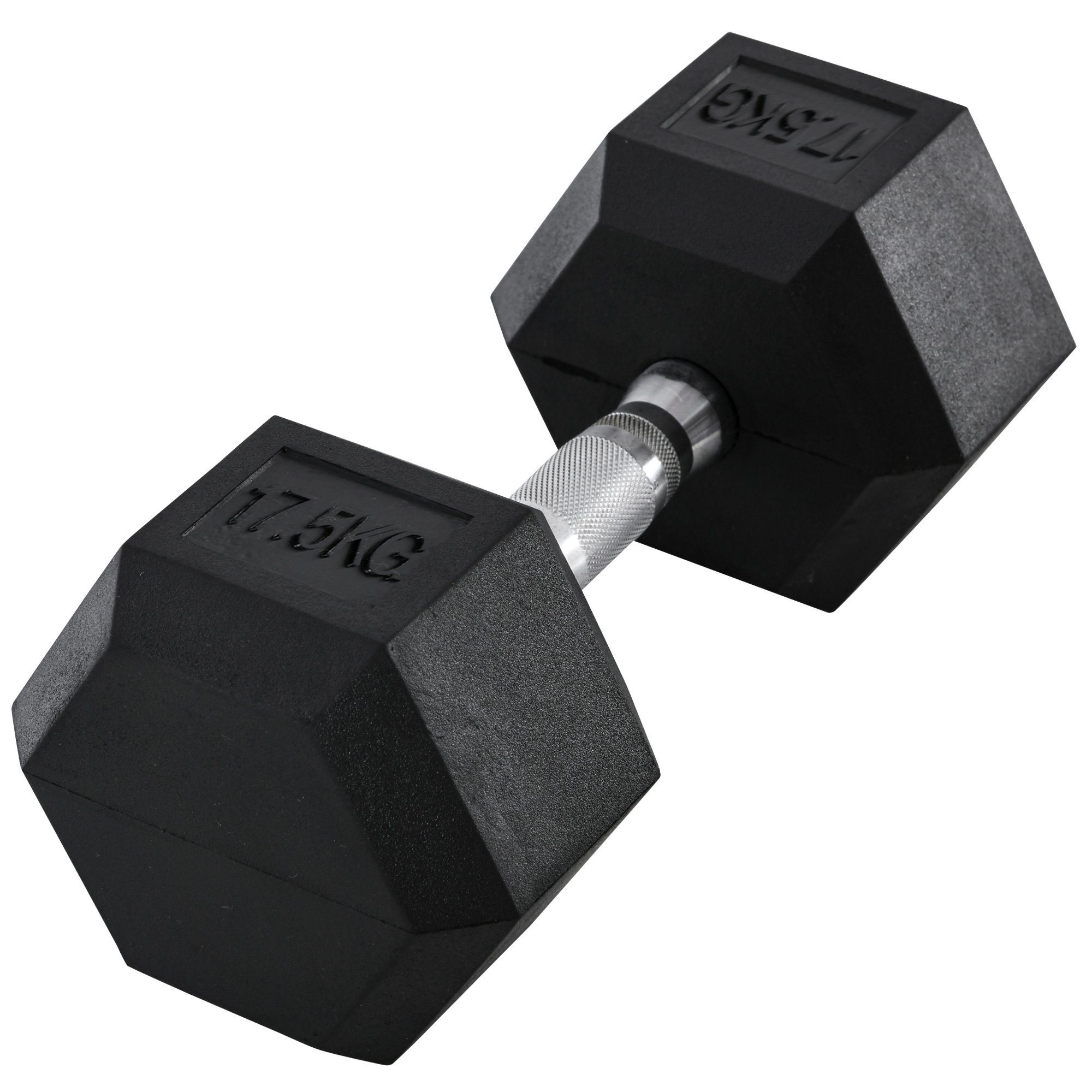 HOMCOM Hantel Kurzhantel für Zuhause, Fitness Hantel für Krafttraining, (Hexagon Gummihantel, Fitness Gewichte), aus Gusseisen