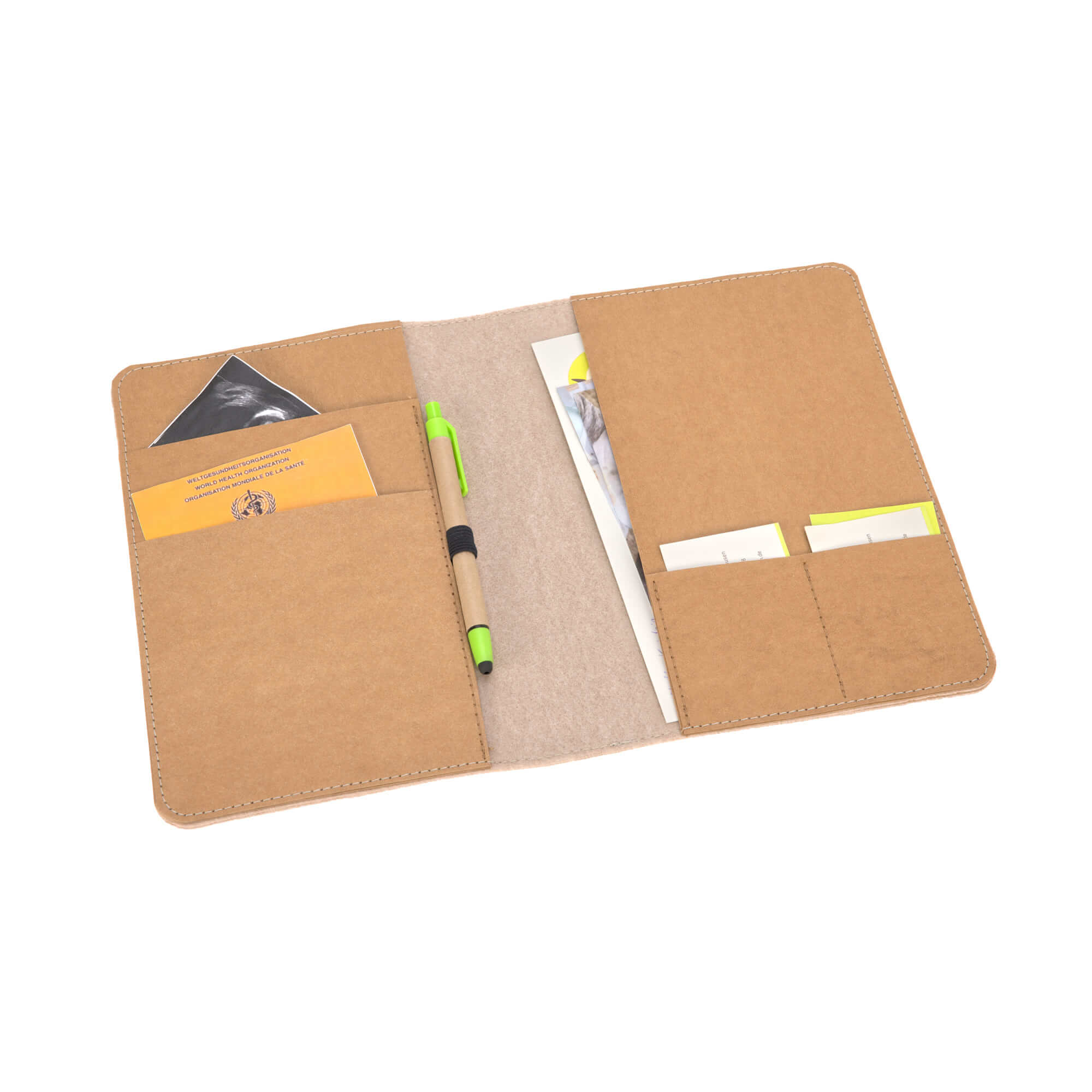 Mutterpasshülle - Dokumentenmappe Herz im Glück Limited Edition, Felt Sand