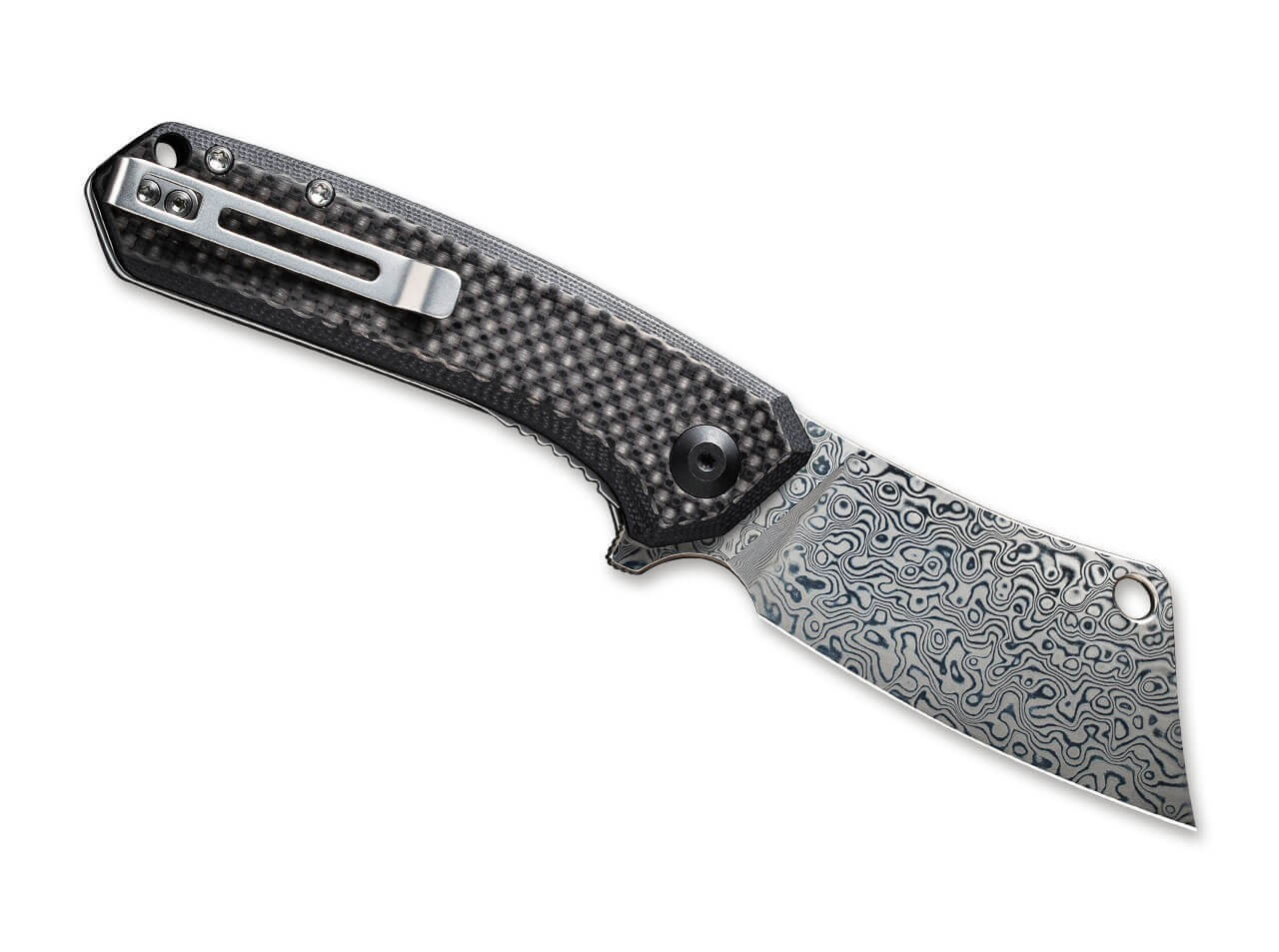 Mini Mastodon Damascus Carbon