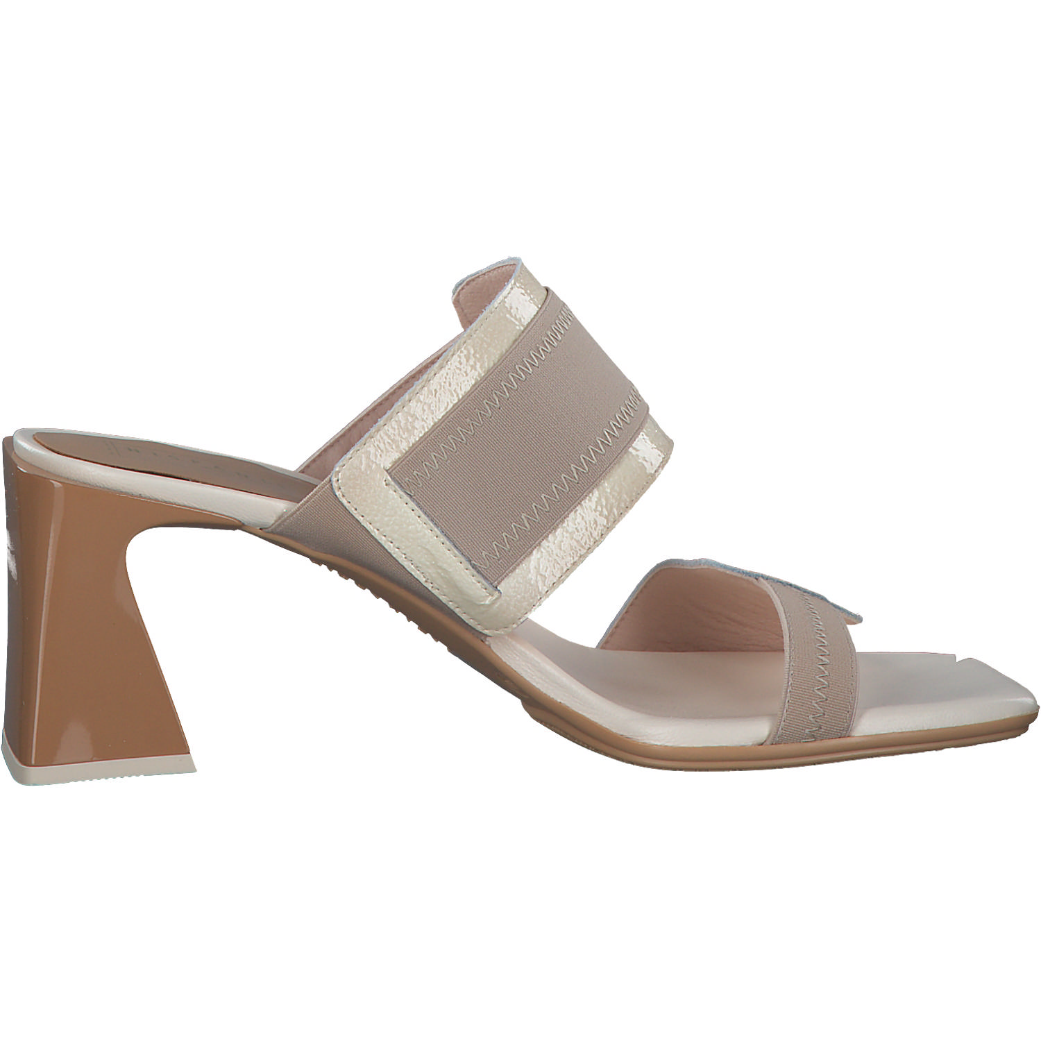Hispanitas Schuhe Mallorca HV243327, Plateau-Pantoletten, Damen, Beige Grau