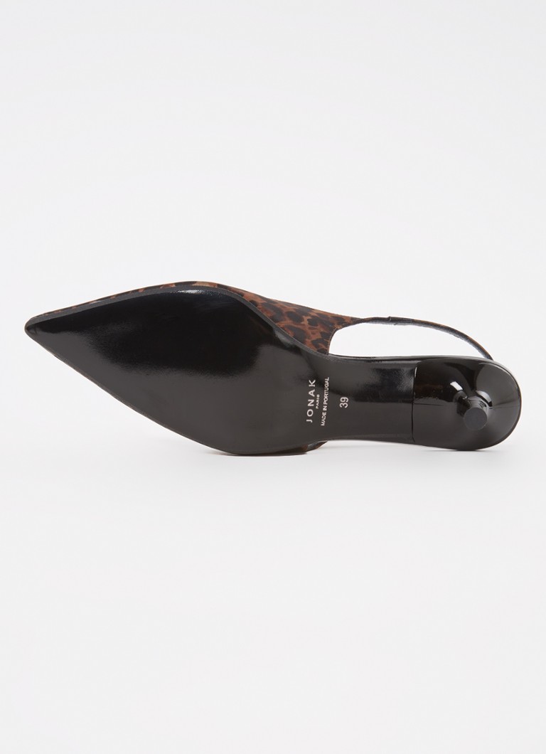 Jonak Diamantus slingback with leopard print