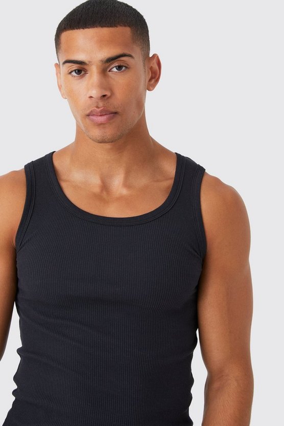 Geripptes Muscle-Fit Tanktop