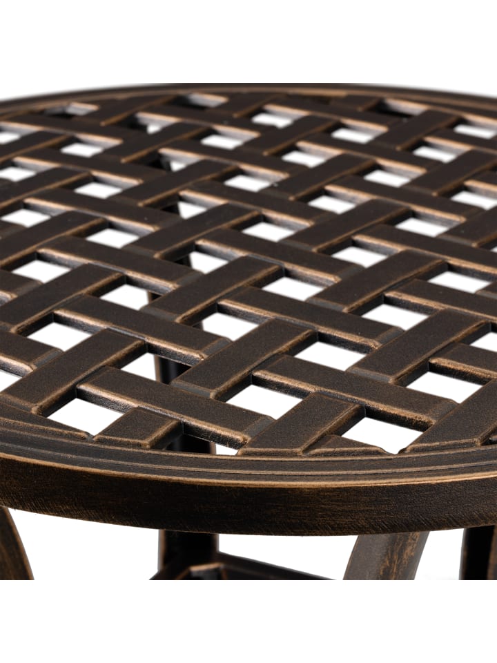 relaxdays Gartentisch in Schwarz/ Bronze - (H)53 x Ø 49cm günstig kaufen onesize