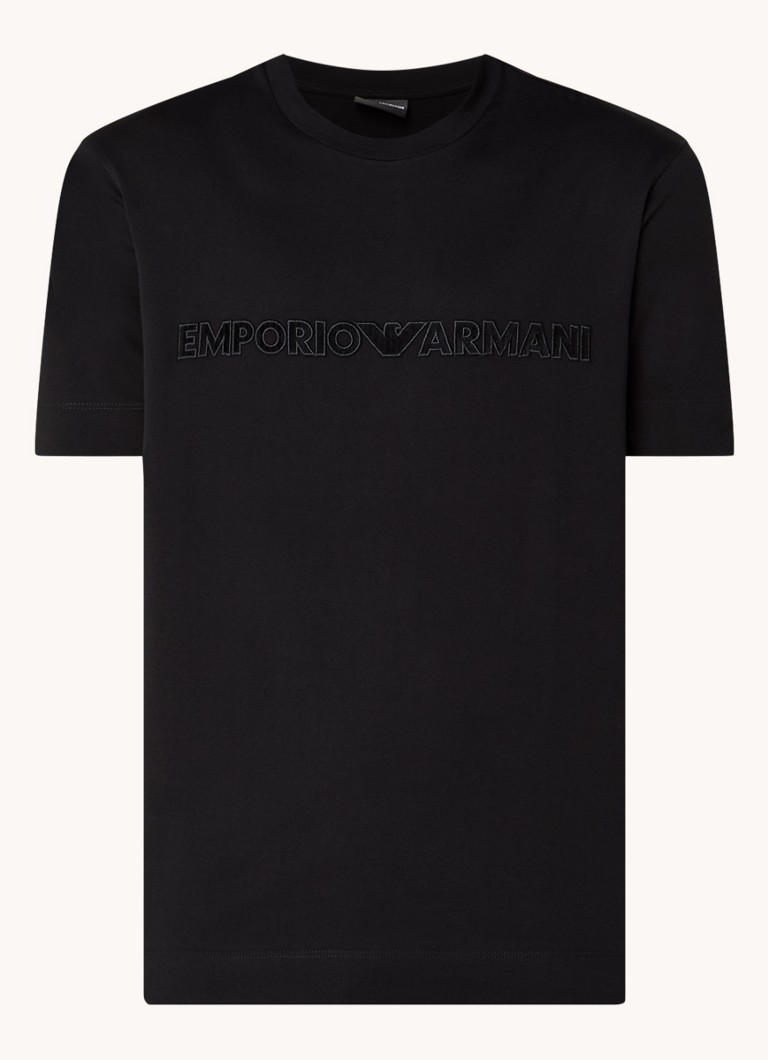 Tricou Emporio Armani cu logo brodat