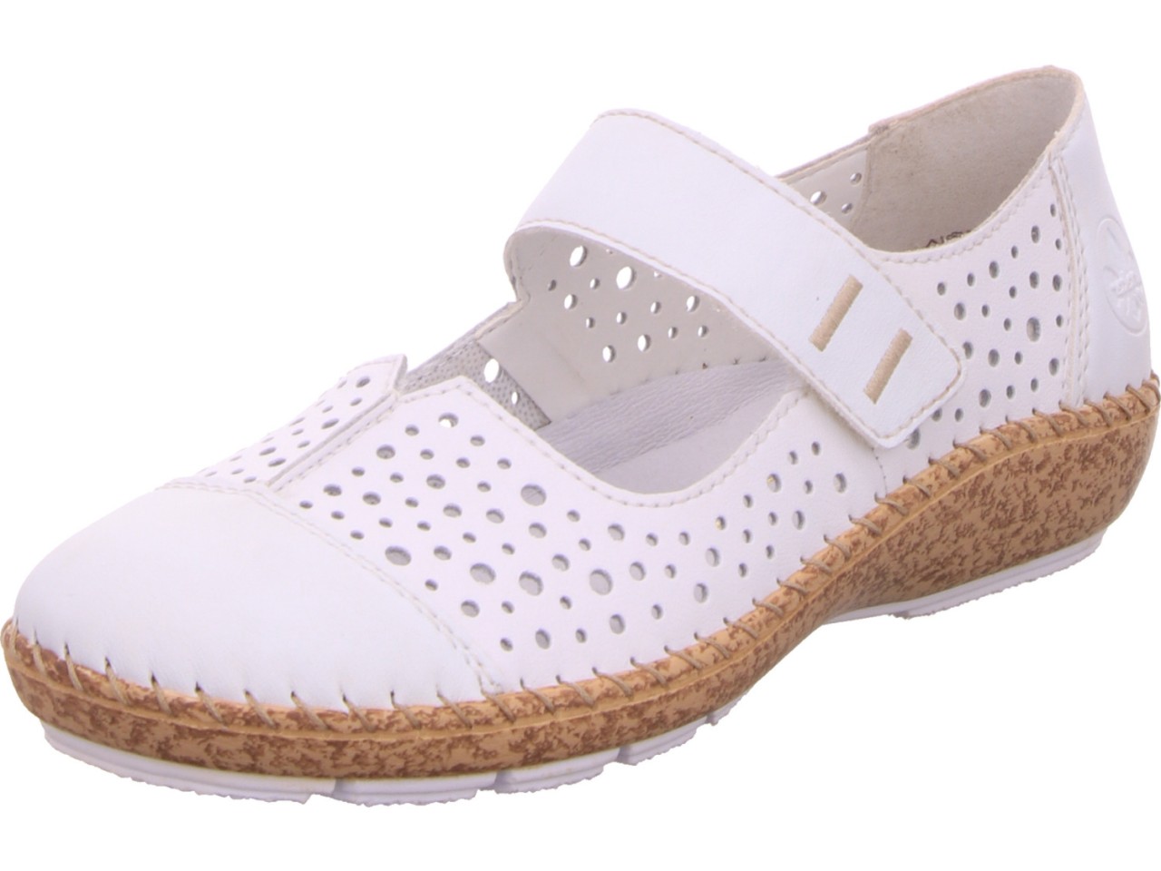 RIEKER Sportliche Slipper weiss
