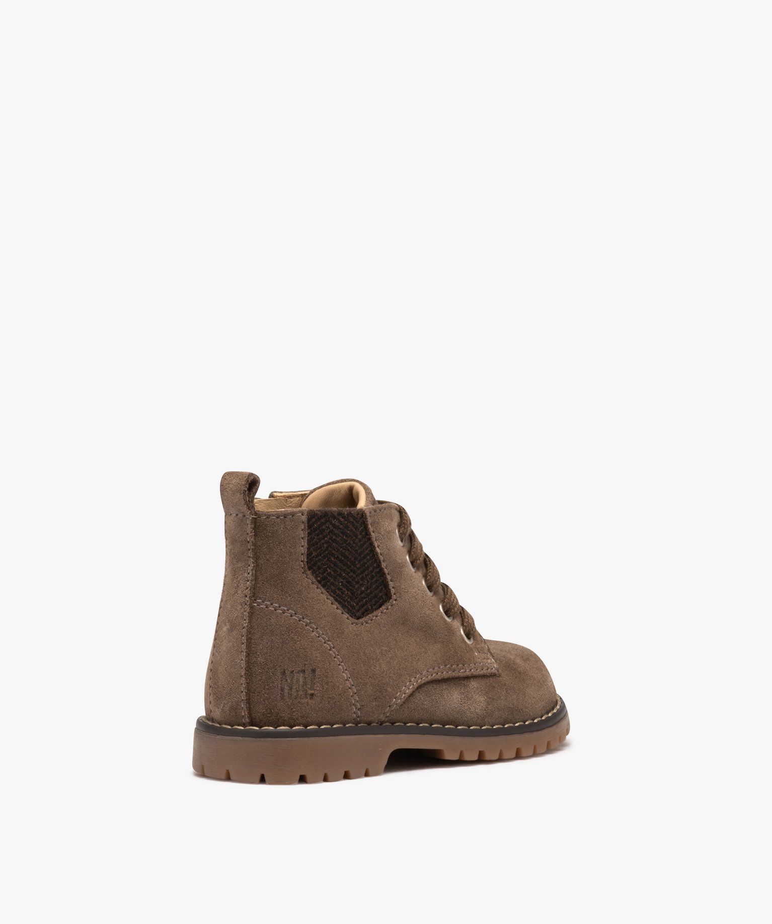 Boots bébé Garçon en cuir suédé uni - NA! taupe | GEMO