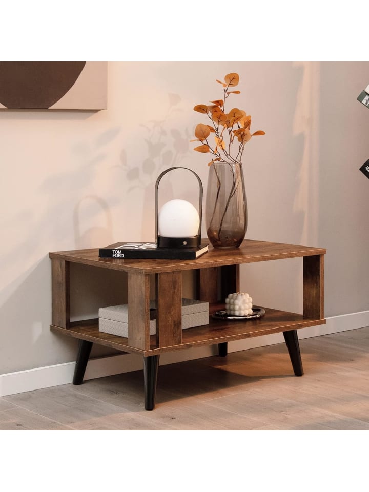 COSTWAY Couchtisch 2 Ebenen 70x50x41cm in Braun günstig kaufen onesize