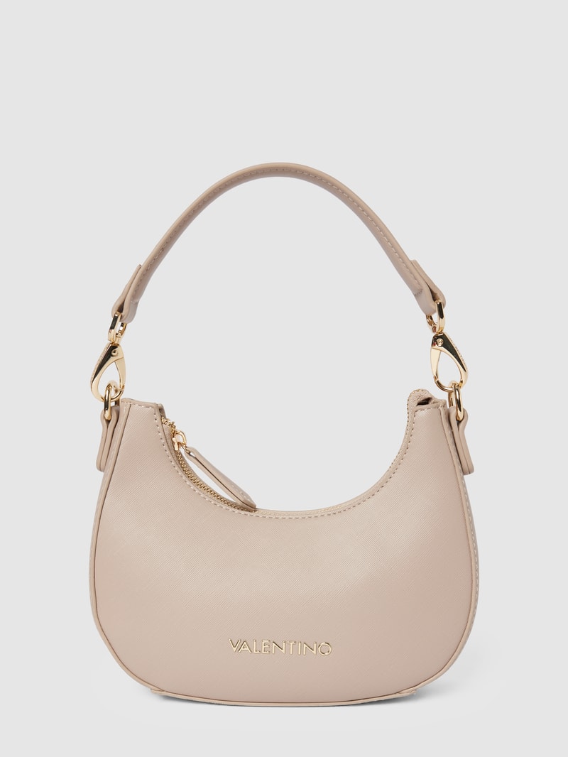 Handtasche mit Label-Detail Modell 'ZERO' in beige